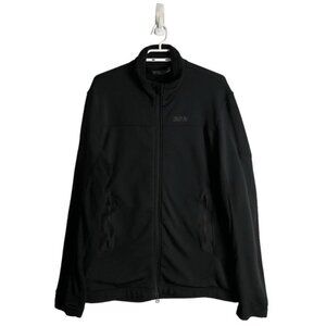 Roots Men's Black Soft Shell Full Zip Long Sleeve Jacket